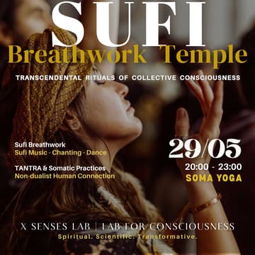 Cover Image for SUFİ Breathwork TEMPLE: a Transcendental & Tantric Experience of Connection