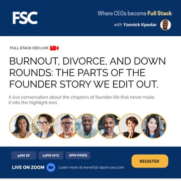 Cover Image for Burnout, Divorce, and Down Rounds: The Parts of the Founder Story We Edit Out.