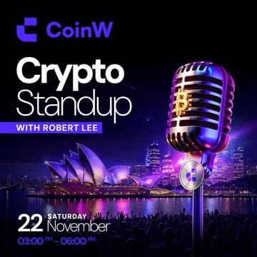 Cover Image for CoinW Present: Crypto Standup at The Vogue Cafe Sydney during Aus Crypto Convention 2025