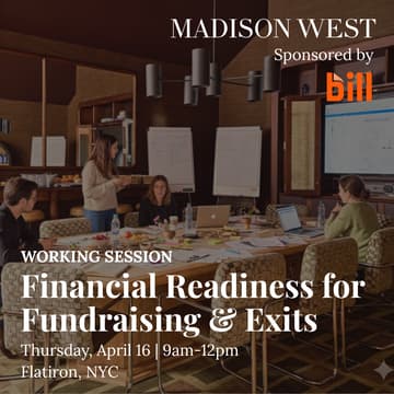 Cover Image for Workshop: Financial Readiness for Fundraising & Exits
