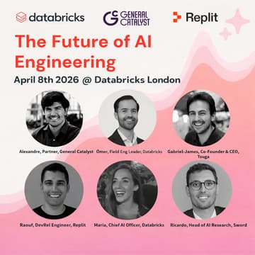 Úvodní obrázek pro The Future of AI Engineering: An Evening with Databricks & General Catalyst