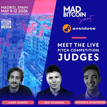 Cover Image for Antidote at Mad Bitcoin Conference!