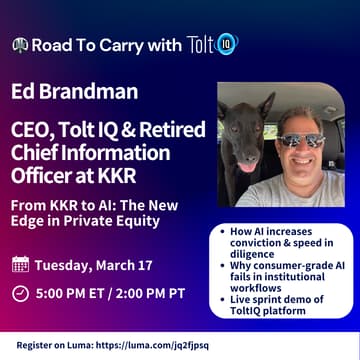 Cover Image for Ed Brandman, CEO of ToltIQ and Former Chief Information Officer of KKR. From KKR to AI: The New Edge in PE