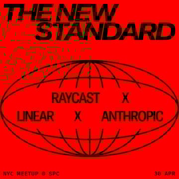 Cover Image for The New Standard: a talk with Linear, Raycast, and Anthropic at South Park Commons