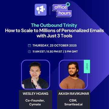 Cover Image for The Outbound Trinity: How to Scale to Millions of Personalized Emails with Just 3 Tools