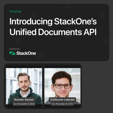 Cover Image for 🚀 Product Launch: StackOne’s Unified Documents API — Integrate Once with Knowledge Base & File Storage Systems Webinar