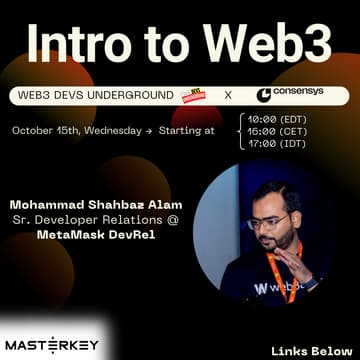Cover Image for Online Webinar #12: Intro to web3 with MetaMask DevRel