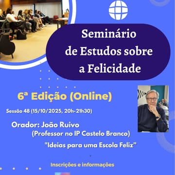Cover Image for 48º Seminário Online de Estudos sobre a Felicidade