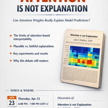 Cover Image for AI Reading Club — Attention is not Explanation