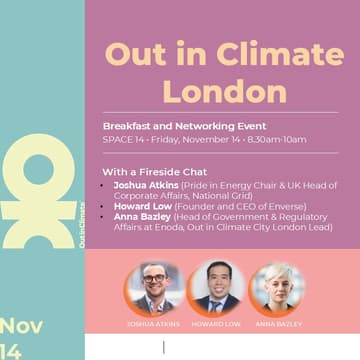 Cover Image for Out in Climate London Breakfast & Networking