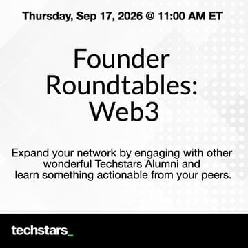 Cover Image for Techstars Founder Roundtable: Web3