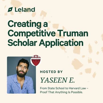 Cover Image for Creating a Competitive Truman Scholar Application