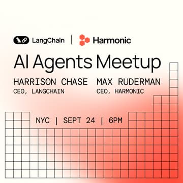Cover Image for AI Agents Meetup: LangChain + Harmonic