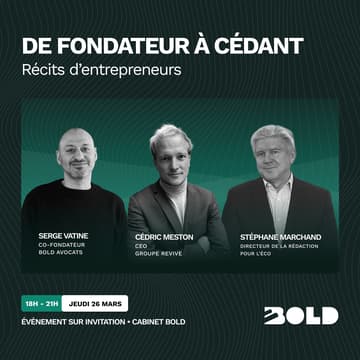 Cover Image for Parlons Exit avec Cédric Meston (Tupperware), Serge Vatine (BOLD) et Stéphane Marchand (Pour l’Éco)