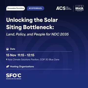 Cover Image for Unlocking the Solar Siting Bottleneck: Land, Policy, and People for NDC 2035