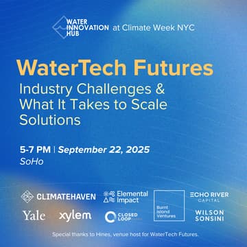 Cover Image for WaterTech Futures: Industry Challenges & What It Takes to Scale Solutions