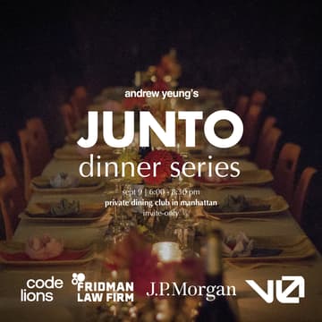 Cover Image for Junto Founder Dinner (Hosted by Andrew & Friends)