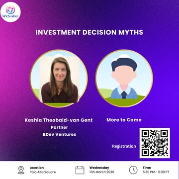 Cover Image for "Investment decision myths" VC Keynote + Startup Pitch