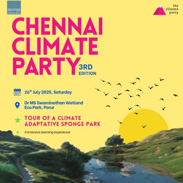 Cover Image for Chennai Climate Party | Guided tour of CMDA's climate adaptative sponge park