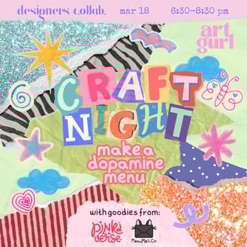 Cover Image for craft night: dopamine menus