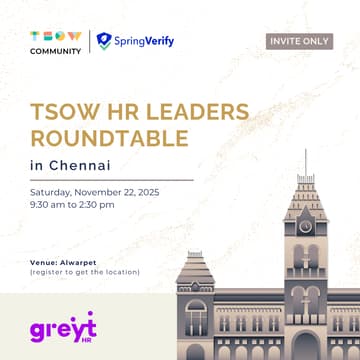 Cover Image for TSOW HR Leaders Roundtable in Chennai