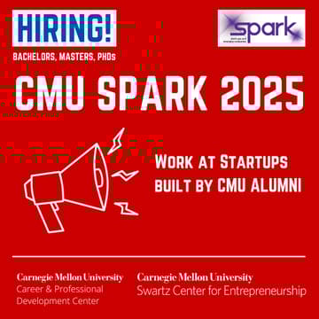 Cover Image for SPARK 2025 CMU's Annual Largest Startup Job Fair - Keynote, Tech Talks, & Networking