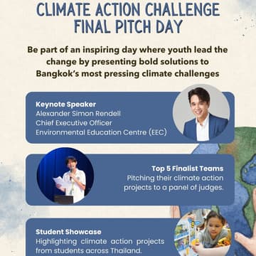 Cover Image for Bangkok Youth Climate Action Challenge | การแข่งขันพัฒนาแนวทางการแก้ไขปัญหาการเปลี่ยนแปลงสภาพภูมิอากาศ