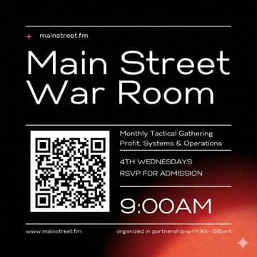 Cover Image for The Main Street War Room: Profit, Systems & Operations