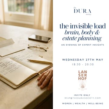 Cover Image for DURA DIVES | The Invisible Load: Brain, Body and Estate Planning for The Sandwich Generation at Lanserhof at The Arts Club