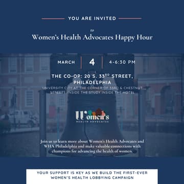 Cover Image for Women's Health Advocates Philadelphia Happy Hour