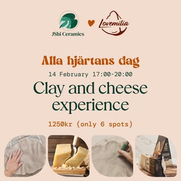 Cover Image for Alla hjärtans dag: clay and cheese experience