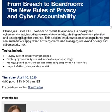 Cover Image for From Breach to Boardroom: The New Rules of Privacy and Cyber Accountability