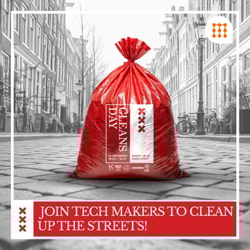 Cover Image for Clean Streets & Tech Drinks: Amsterdam Cleans Day w/ Tech Makers