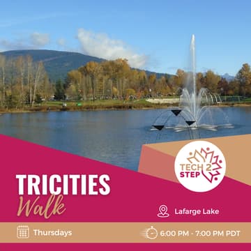 Cover Image for Tech2Step – TriCities Walks: Spring Meetup at Lafarge Lake