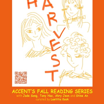 Cover Image for Harvest Reading Series: Jade Song, Tony Hao, Ahry Jeon, Stine An