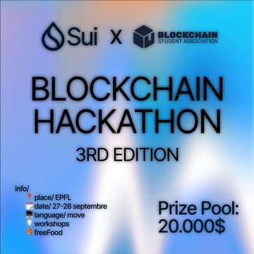 Cover Image for SUI <> BSA Hackathon 3rd Edition 💧