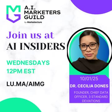 Cover Image for AI Insiders with Dr. Cecilia Dones on What's Real in AI Marketing?