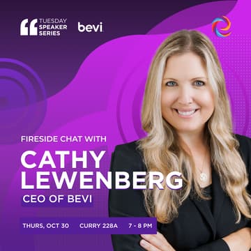 Cover Image for Tuesday Speaker Series - Cathy Lewenberg (CEO @ Bevi)
