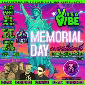 Cover Image for Memorial Day Weekend - It's a VIBE! 🎉🛼
