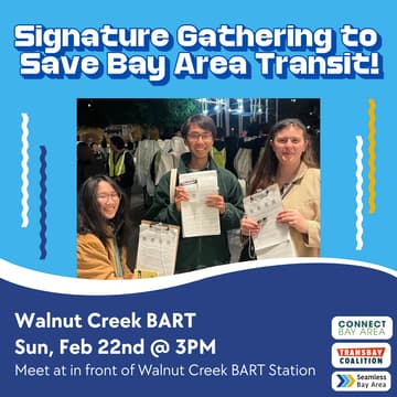 Cover Image for Signature Gathering: Walnut Creek BART