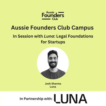 Cover Image for AFC Presents In Session with Luna: Legal Foundations for Startups