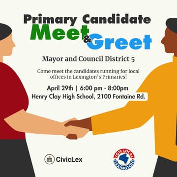 Cover Image for Primary Candidate Meet & Greet - Mayor and Council District 5