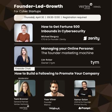 Cover Image for Coming up: Founder-led-Growth for Cyber Startups