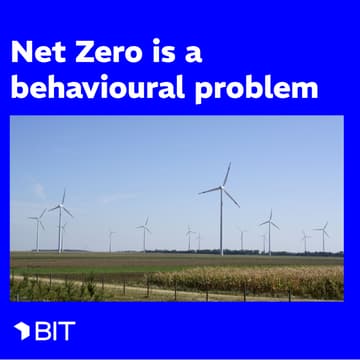 Cover Image for Net Zero is a behavioural problem