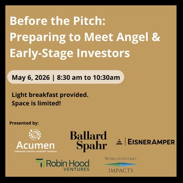 Cover Image for Before the Pitch: Preparing to Meet Angel & Early-Stage Investors