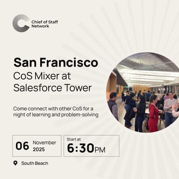 Cover Image for Chief of Staff SF Mixer (Thurs November 6)