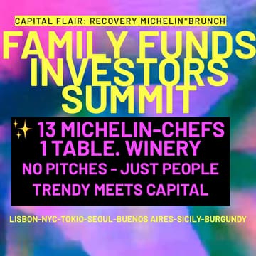Cover Image for 📍🥂🥑Dinner FOIS✽✽✽ Capital Flair “Recovery Michelin* Brunch” ✨ 13 Chefs. 1 Table. Winery. Zero Agendas. No Pitches, Just People.