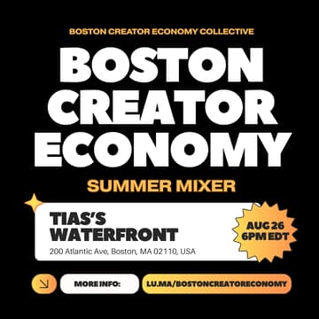 Cover Image for Boston Creator Economy Summer Mixer (8/26)