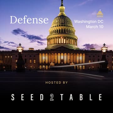 Cover Image for Seed2Table - Pitch+Dinner for Defense Investors