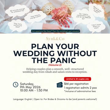 Cover Image for Plan Your Wedding Without the Panic (Singapore)